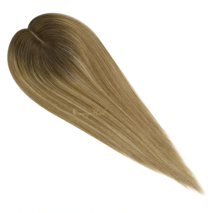 Mono Topper,human hair topper,high-quality virgin hair extensions,hair topper women,hair topper,wig,hair topper silk base,hair topper human hair,dark brown hair topper,brown hair topper,natural brown hair topper,human hair topper medium brown,blonde hair topper,balayage hair topper,balayage hair extensions,blonde highlight,brown highlight