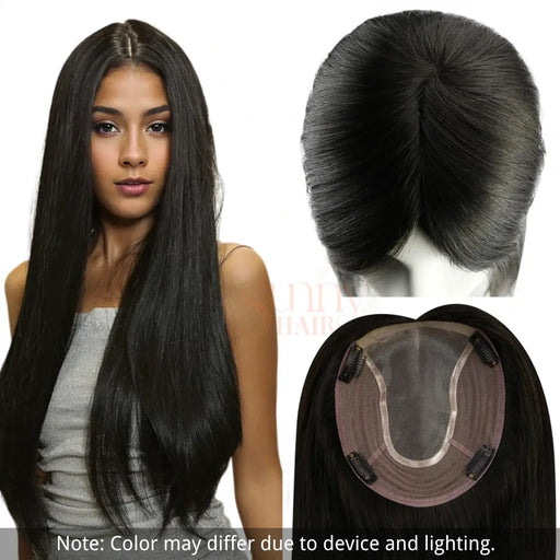 sunny hair topper,hair extensions,clip in hair extensions,human hair extensions,hair extensions for thin hair,hair extensions clip in,best clip in hair extensions,best hair extensions for fine hair,Silk hair topper,mono topper hair,Mono topper,human hair topper,hair topper for thinning crown,hair topper,virgin hair extensions,dark brown hair topper,natural black hair topper,silk base topper hair,100% real hair,human hair,black hair,black topper,Hair Volumizers,Clip-In Hair Volumizers