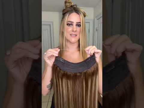 fish line hair weft one piece, fixed well, Sending fish line, flip hair, flip in hair extensioins, flip on hair, hair extensions, hair piece, halo hair,colors