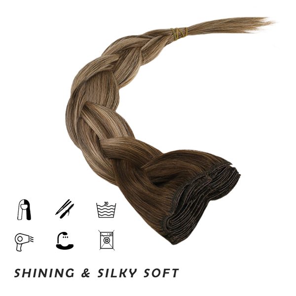 clip in human hair extensions thick clip in hair extension for short