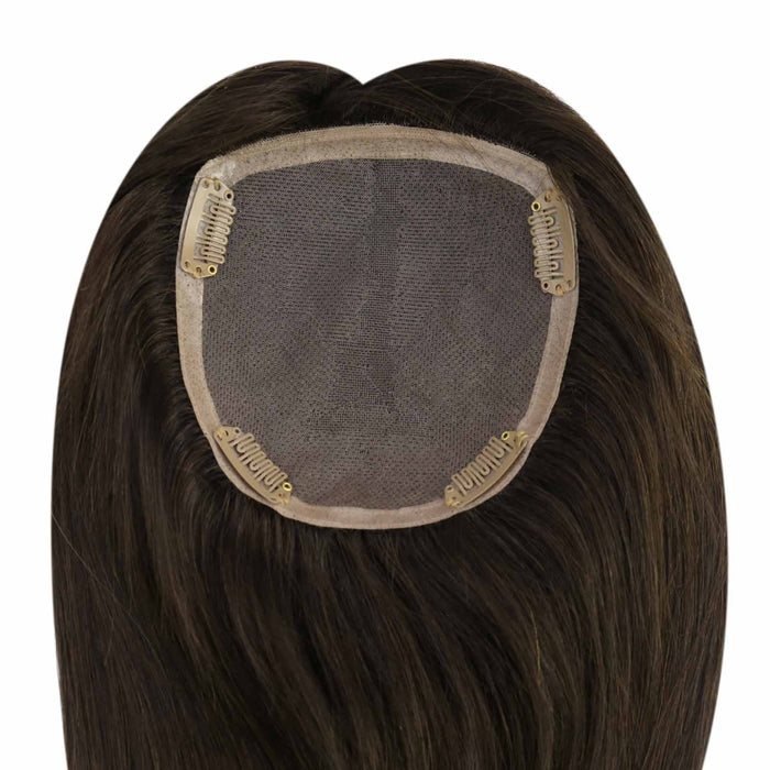 Mono Topper,human hair topper,high-quality remy hair extensions,hair topper women,hair topper,wig,hair topper silk base,hair topper human hair,dark brown hair topper,brown hair topper,natural brown hair topper,dark brown hair topper,easy remove,easy wear,easy apply,easy application,topper with center