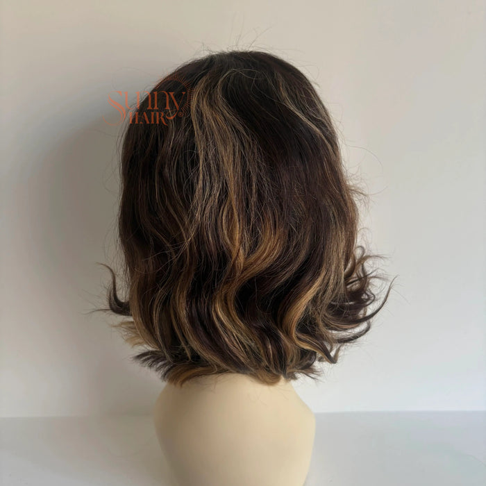 Only $89 [Limited Time Offer] Ombre Black to Gold Human Hair Lace Front Wig #T1B/27