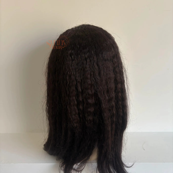 Only $89 [Limited Time Offer] Headband Natural Black Human Wigs Kinky Straight Hair #1B