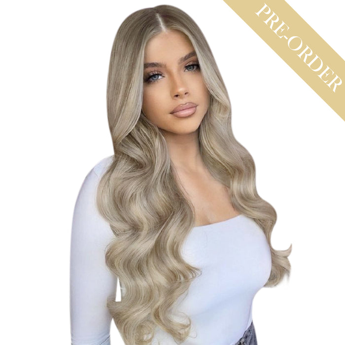 [Pre-sale]Virgin Tape in Human Hair Extensions Balayage Color with Blonde Highlights #18/18/613