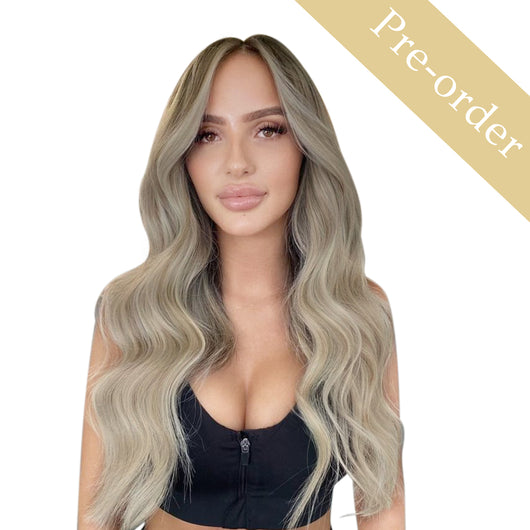 [Pre-Order] Virgin Hair Invisible Tape Hair Balayage Light Brown with Blonde #18/18/613