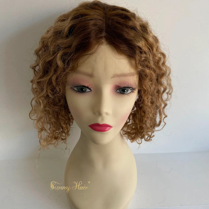 Only $89 [Limited Time Offer] Headband Human Wigs with Baby Hair Brown Mix Blonde #T4/27