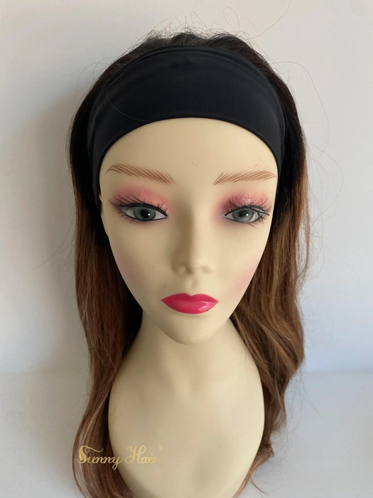 Only $89 [Limited Time Offer] Headband Human Wigs with Baby Hair Black to blonde #1B/27/30