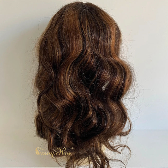 Only $89 [Limited Time Offer] Chocolate and caramel mix Human Wigs with Baby Hair #TF4/27/32