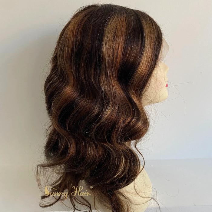 Only $89 [Limited Time Offer] Chocolate and caramel mix Human Wigs with Baby Hair #TF4/27/32