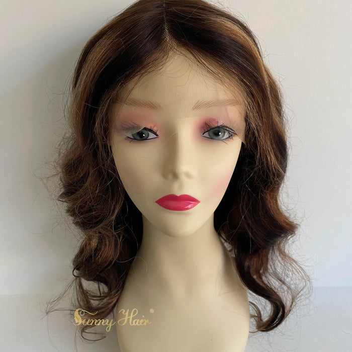 Only $89 [Limited Time Offer] Chocolate and caramel mix Human Wigs with Baby Hair #TF4/27/32