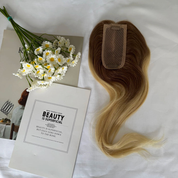 [US Only - Final Sale] 2*6cm Hair Topper for Thinning Crown Mono Base #T10-613-12inch