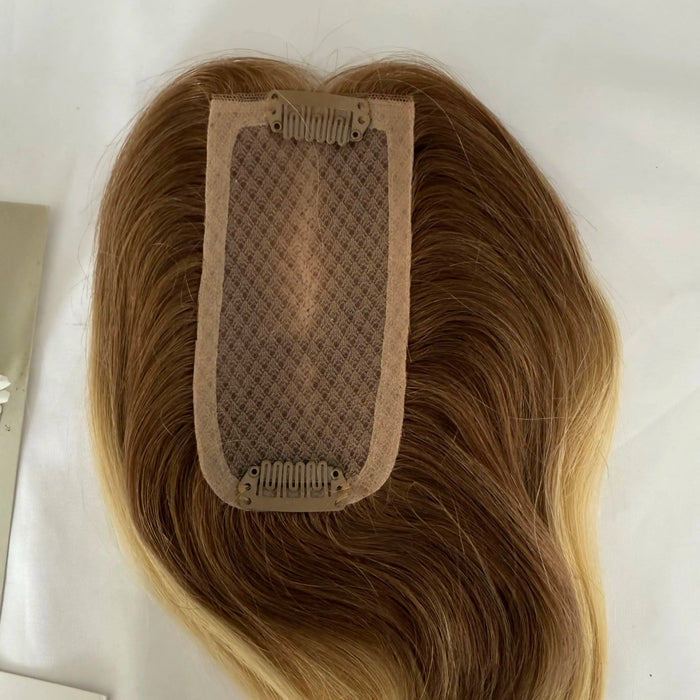 [US Only - Final Sale] 2*6cm Hair Topper for Thinning Crown Mono Base #T10-613-12inch