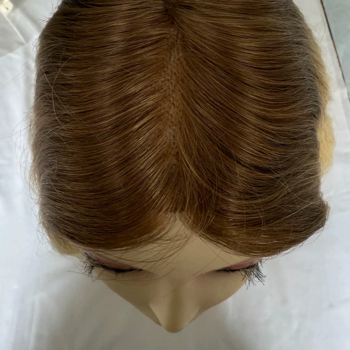 [US Only - Final Sale] 2*6cm Hair Topper for Thinning Crown Mono Base #T10-613-12inch