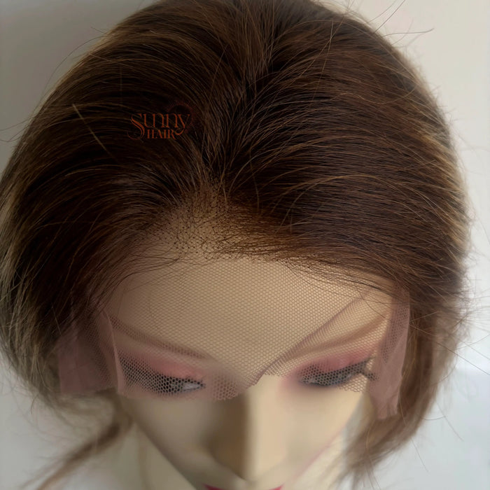 Only $89 [Limited Time Offer] Human Hair Lace Front Wig Balayage Brown Mix Blonde #BA4/60