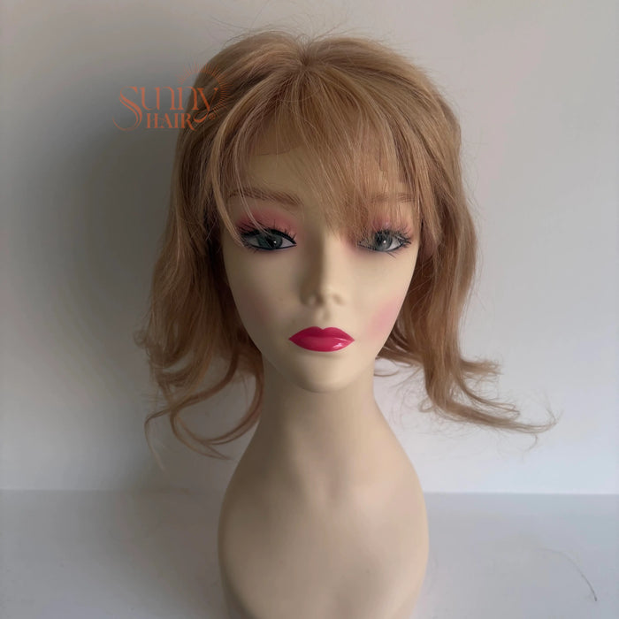 Only $89 [Limited Time Offer] Deep Blonde Human Hair Lace Front Wig Natural Wave #18