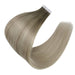 sunny hair balayage tape in brown hair extensions seamless straight tape hairpieces tape in real human hair blonde balayage glue on brown human hair seamless brown tape on extensions human hair blonde