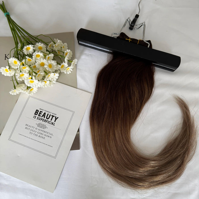 [US Only - Final Sale] Weft Hair Extensions Balayage Brown 25g*2