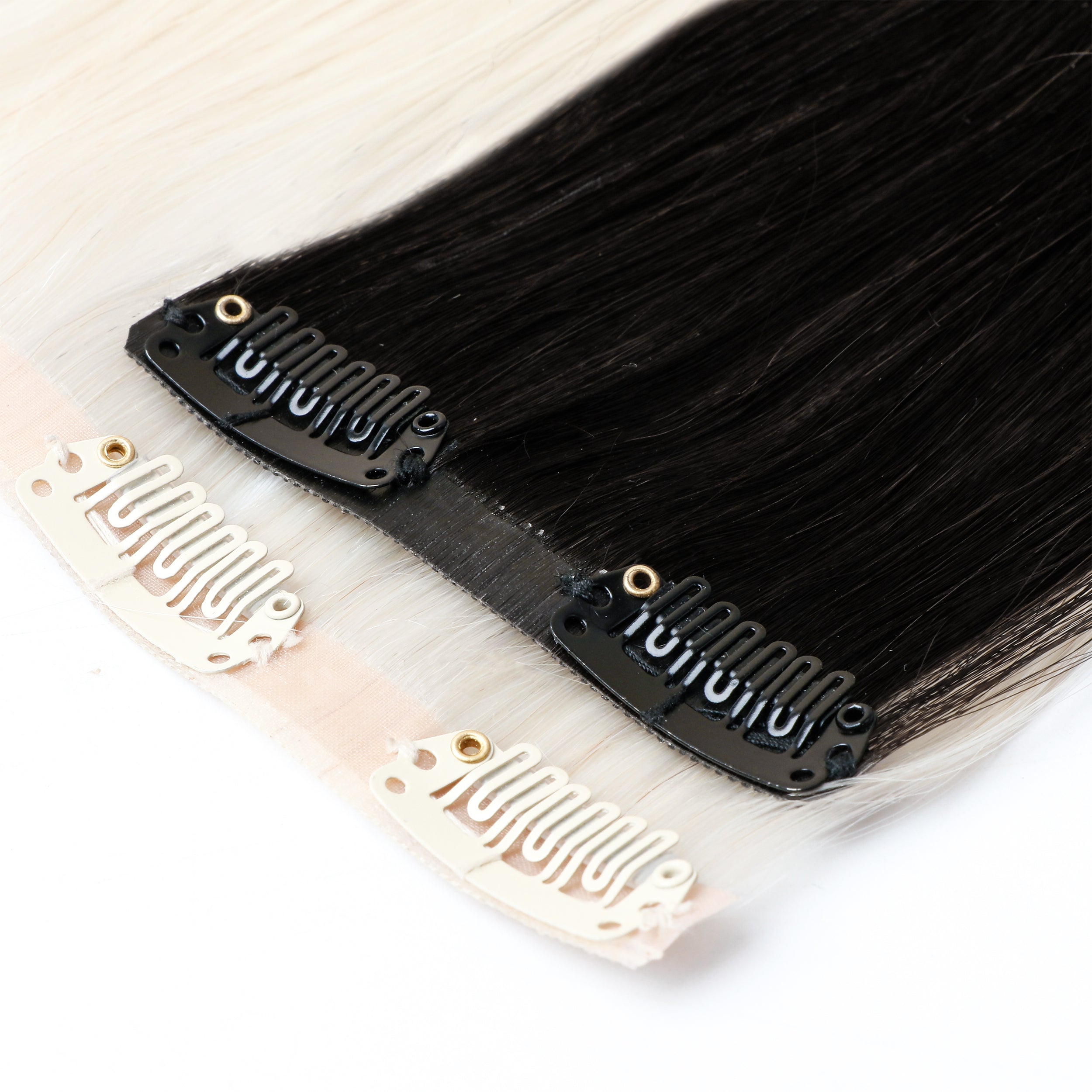 [Pre Sale] Genius PU Clip in Hair Extensions Best Human Hair Clip Jet Black #1