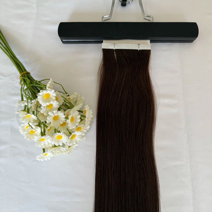 [US Only - Final Sale] Sunny Hair Flower Virgin Hair 22 Inch Tape Hair Extensions Dark Brown#2