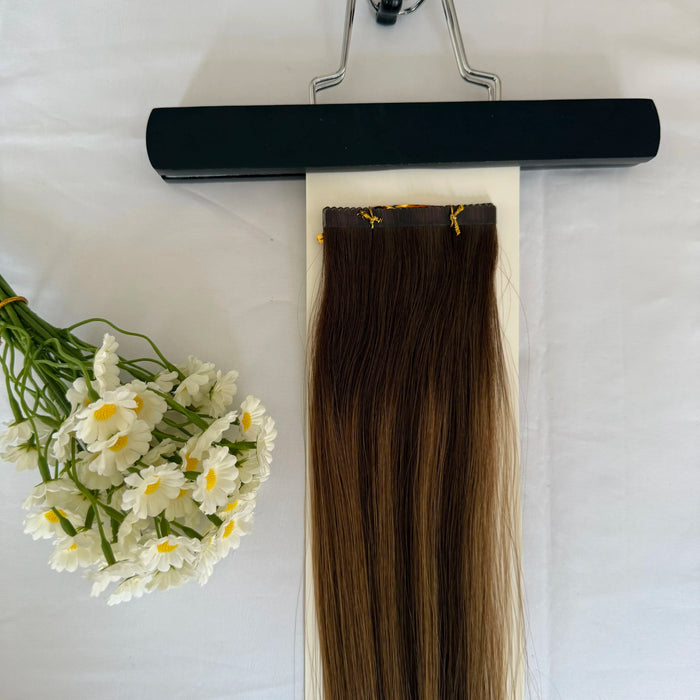 [US Only - Final Sale] Sunny Hair Flower Virgin Hair 22 Inch Tape Hair Extensions Dark Brown#DU