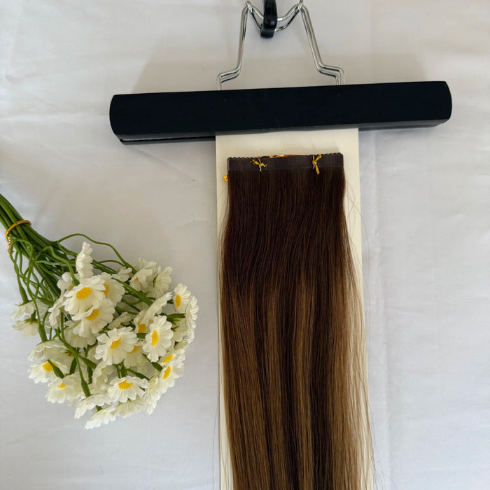 [US Only - Final Sale] Sunny Hair Flower Virgin Hair 22 Inch Tape Hair Extensions Dark Brown#DU