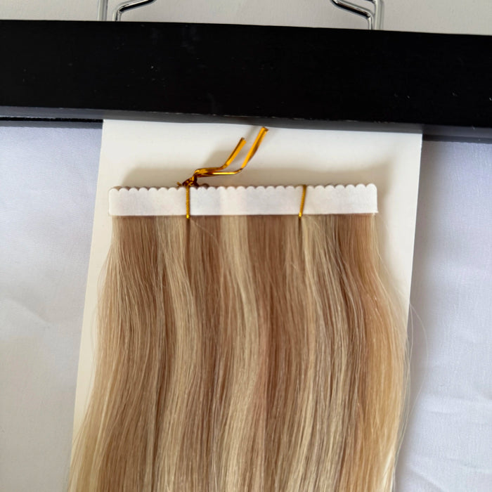 [US Only - Final Sale] Flower Virgin Hair 24Inch Tape Hair Extensions Blonde Highlights #p18/613