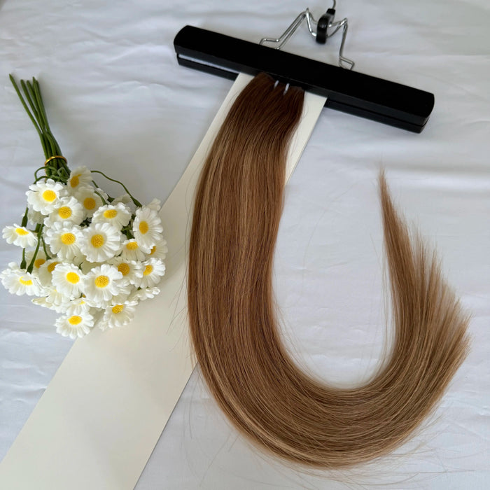 [US Only - Final Sale] Genius Weft Hair Extensions Virgin Hair Brown with Blonde #2/4/27