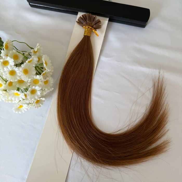 [US Only - Final Sale] Virgin Human Hair U Tip Human Hair Extensions Brown #8