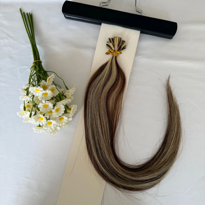 [US Only - Final Sale] Virgin Human Hair 18 Inch U Tip Human Hair Extensions #P4/613