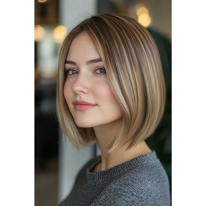 Only $79 [Limited Time Offer] Bob Human Hair Wigs Balayage Brown to Blonde #4/27