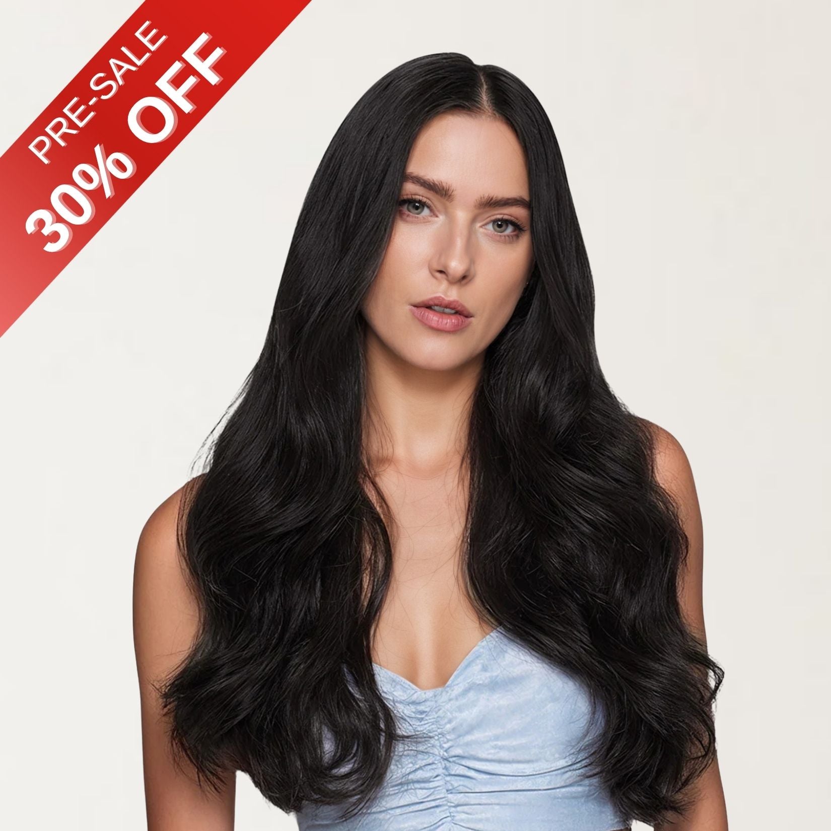 [Pre Sale] Genius PU Clip in Hair Extensions Best Human Hair Clip Jet Black #1