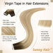 blonde tape in hair extensions sunny tape in hair extensions