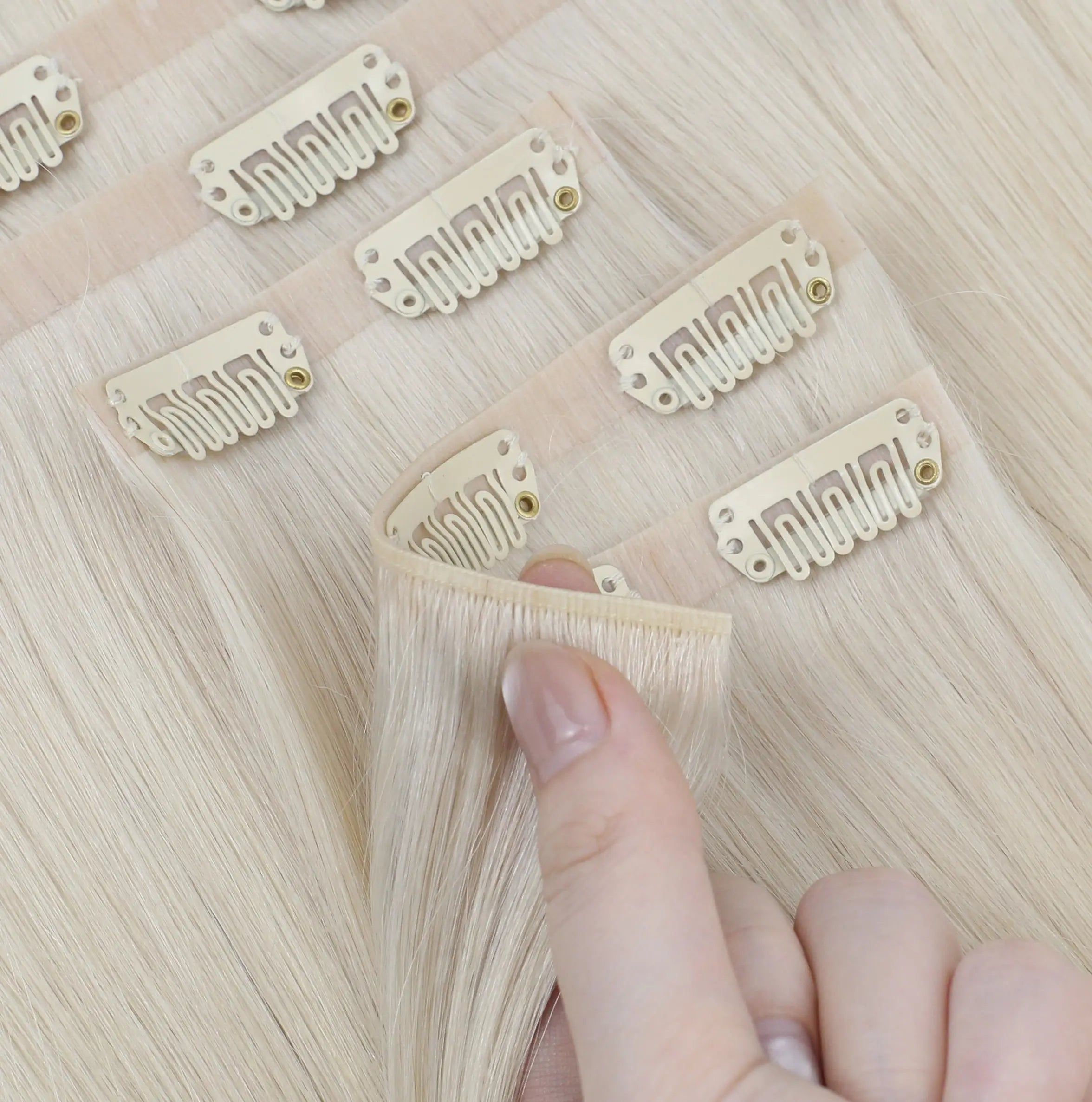 [Pre Sale] Genius PU Clip in Hair Extensions Best Human Hair Clip Jet Black #1