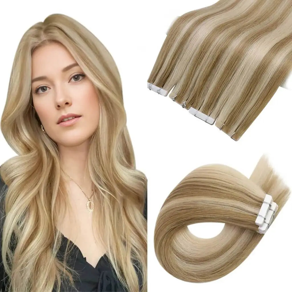 hair extensions,huaman hair,injection tape hair extensions,real huamna hir,blonde hair extensions,18 inch hair extensions,22inch hair extensions