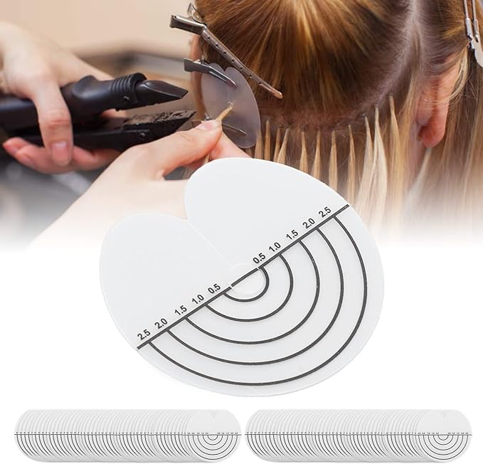 Single Hole Round Spacer Template Heat Shield Guards for Hair Extension Bonding