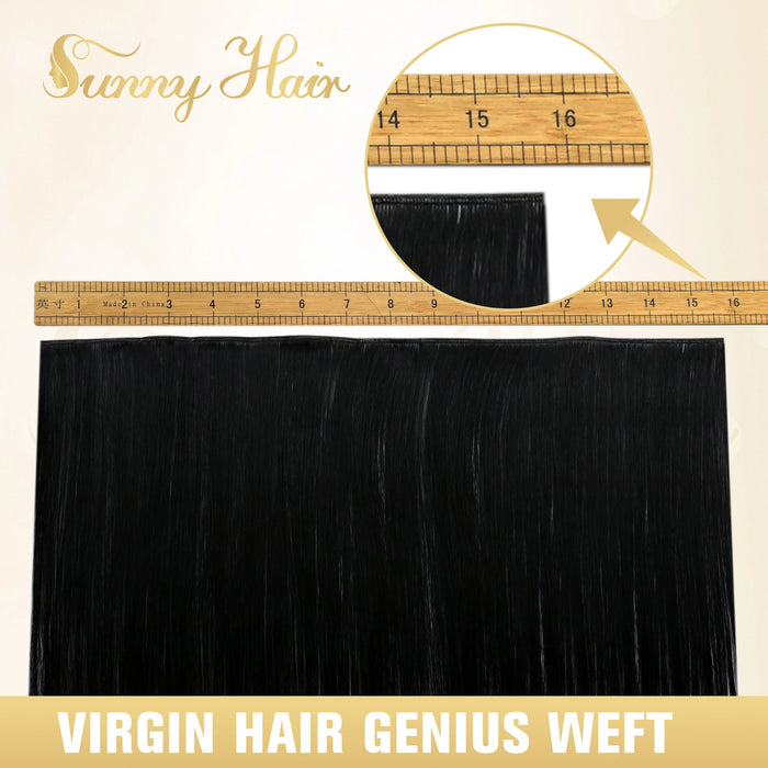 genius weft hair extensions,the width of genius weft,sew in hair extensions,sew in weft hair,sunny hair,genius weft hair extensions
