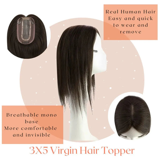 virgin hair topper,hair piece topper,hair extension,Topper for Woman,Sunny Hair Topper,Silk hair topper,mono topper hair,silk base hair topper,female hair topper for thinning crown,best hair topper,hair topper for thinning hair,topper for hair,mono hair topper,mono top human hair topper,14 inch hair extensions,16 inch hair extensions,12 inch hair extensions,real human hair,Hair Volumizers,Clip-In Hair Volumizers