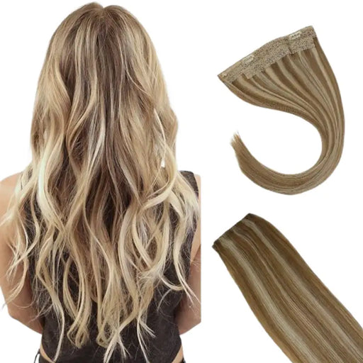 fish line hair weft one piece, fixed well, Sending fish line, flip hair, flip in hair extensioins, flip on hair, hair extensions, hair piece, halo hair,colors