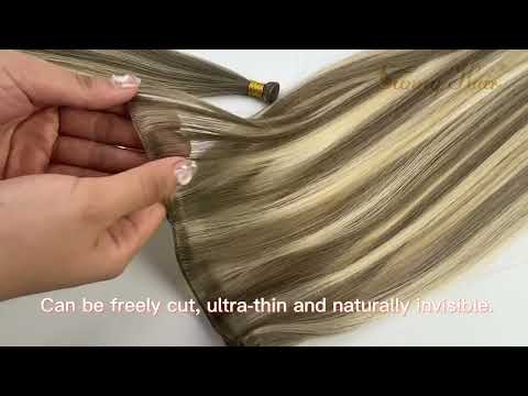 Sunny Hair Genius Weft Hair Extensions Virgin Hair Brown with Blonde #8/8/613