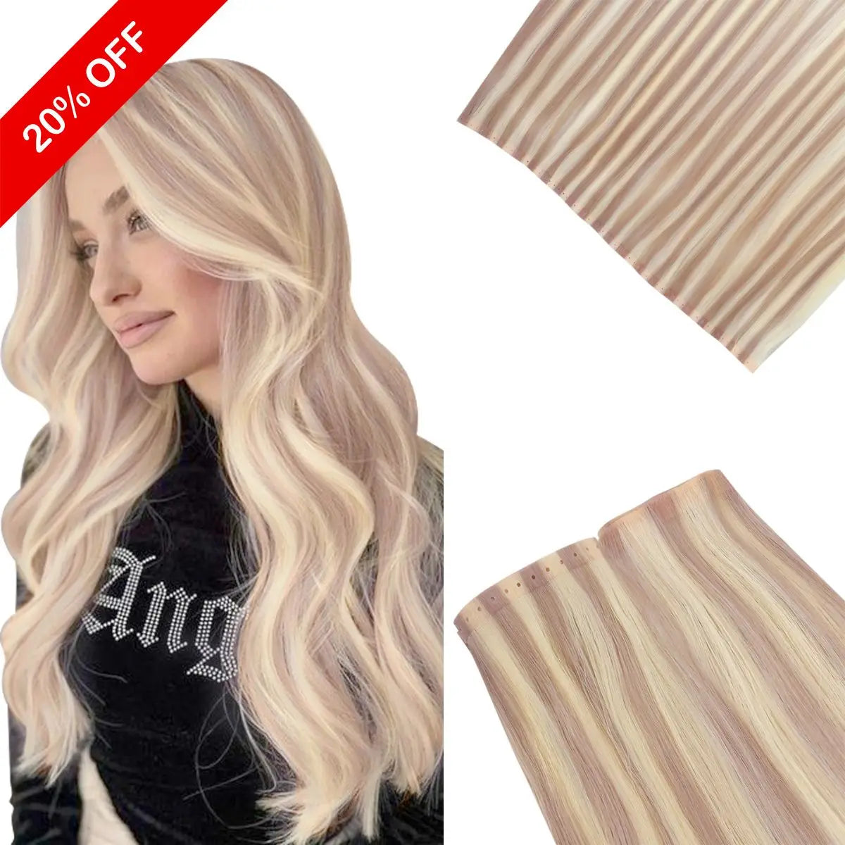 butterfly weft extensions，hole weft hair