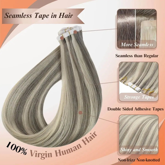 tape in hair extensions,seamless tape in hair,best tape in hair