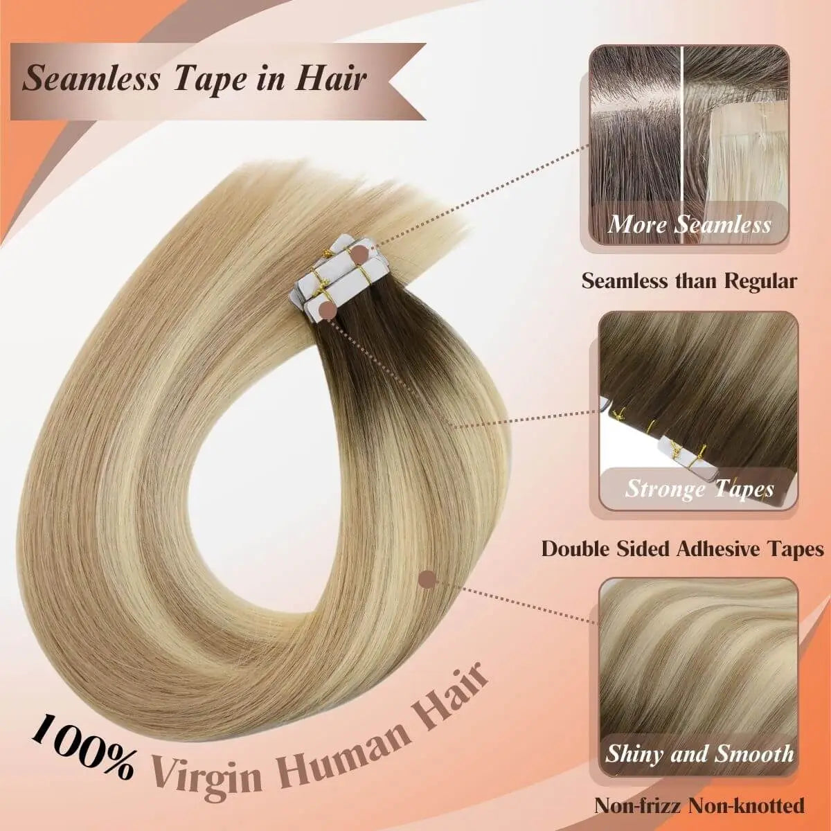 tape in hair extensions,seamless tape in hair,best tape in hair