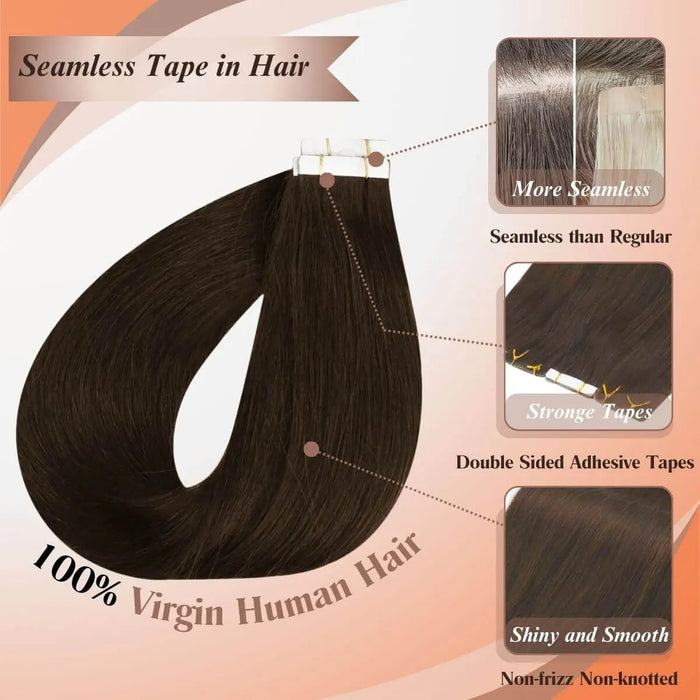 tape in hair extensions,seamless tape in hair,best tape in hair