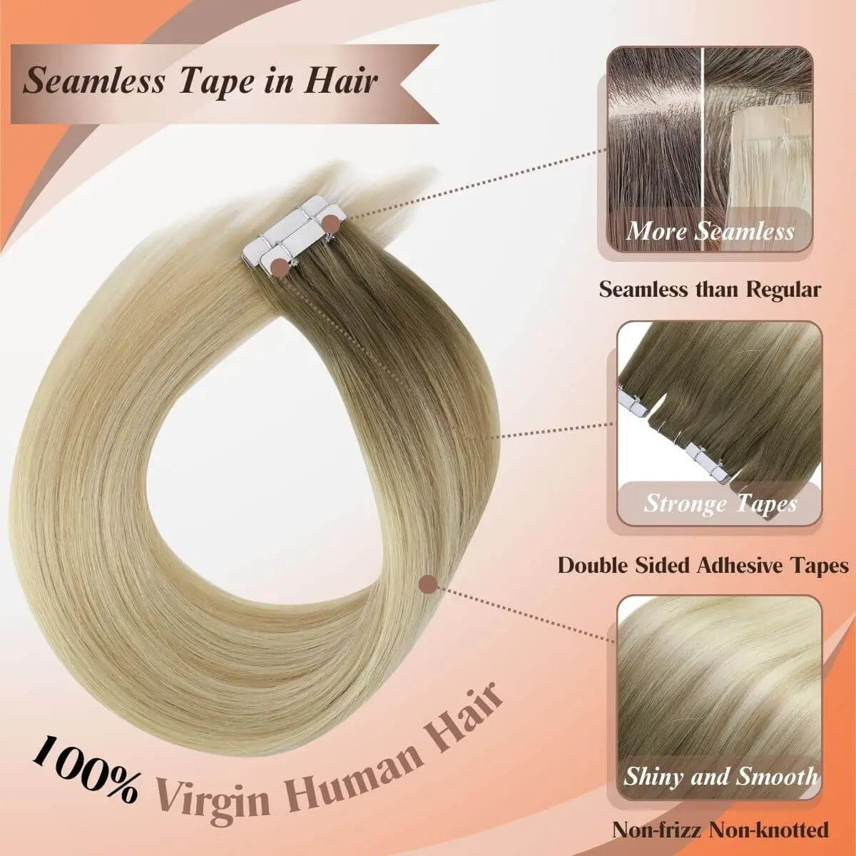 tape in hair extensions,seamless tape in hair,best tape in hair