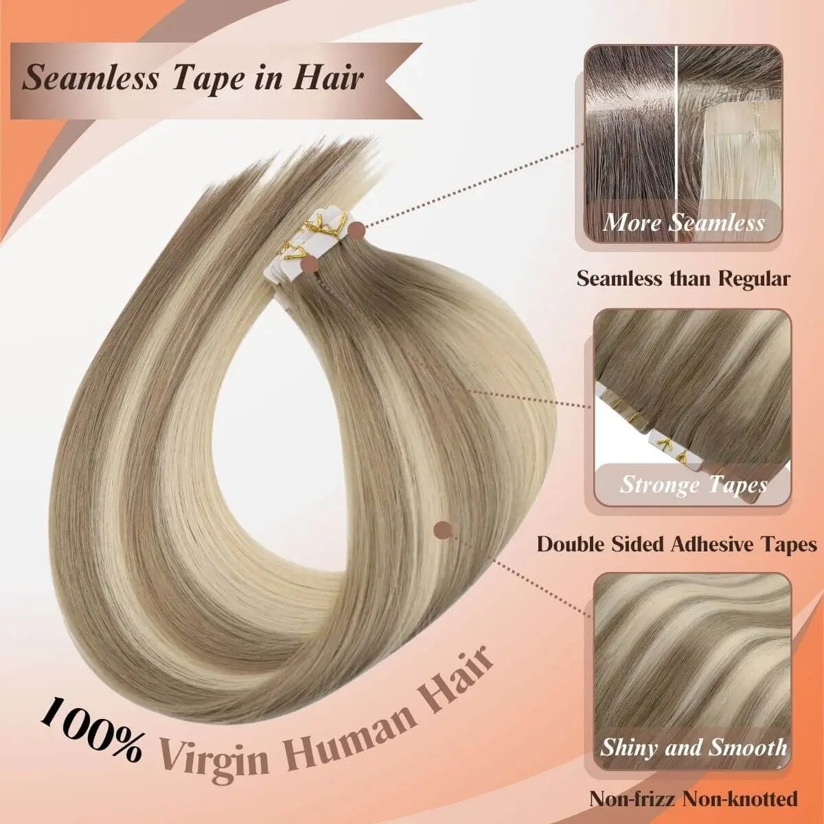 tape in hair extensions,seamless tape in hair,best tape in hair