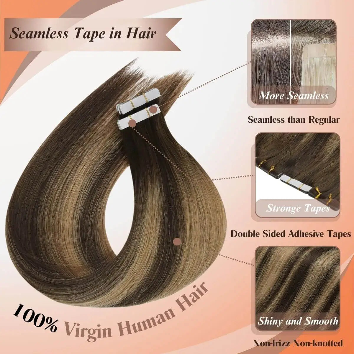 tape in hair extensions,seamless tape in hair,best tape in hair