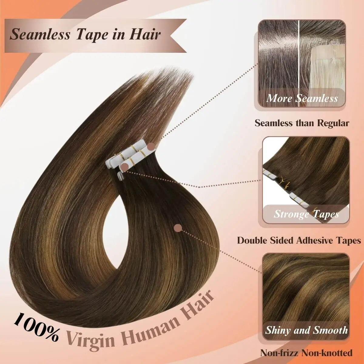 tape in hair extensions,seamless tape in hair,best tape in hair