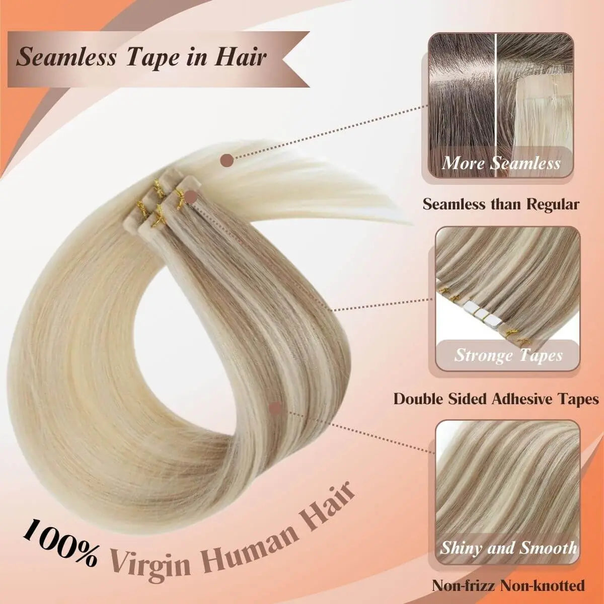 tape in hair extensions,seamless tape in hair,best tape in hair