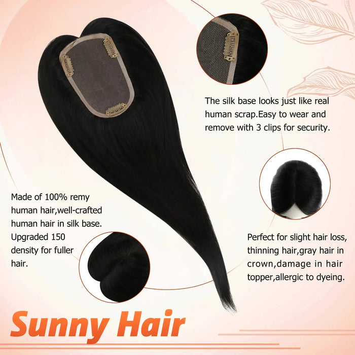 human hair topper,high quality remy hair extensions,hair topper women,hair topper wig,hair topper silk base,hair topper human hair,hair topper for women,hair topper for thinning crown,hair topper,clip on hair topper,Best Hair Topper with Clips,silk base hair topper,best hair topper,silk hair topper,remy hair,distribute seams at will,invisible topper,mono topper hair,mono topper,black hair extensions,solid color hair black