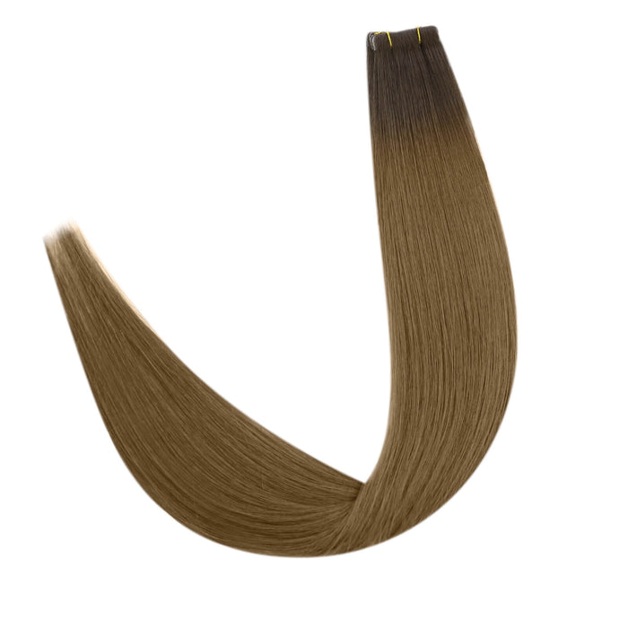 [NEW] Virgin Hair Invisible Tape in Human Hair Balayage Brown #R3T8